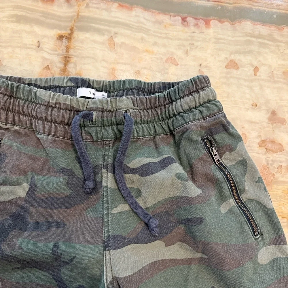 TNA Aritzia Camo Jogger Pants XS Green Drawstring Utility Casual Pants